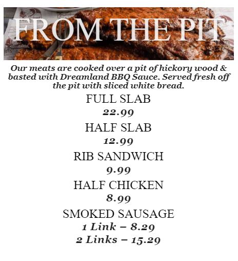Dreamland BBQ Dreamland BBQ Menu - American Menu in Birmingham, AL