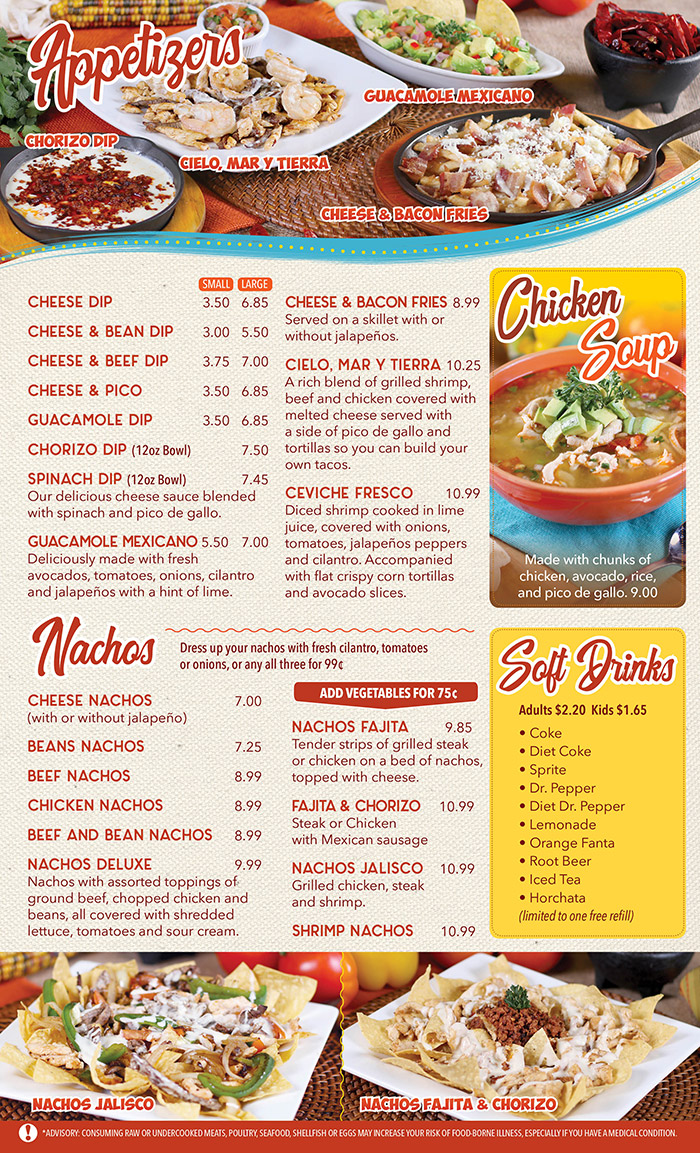 El Patio Mexican Restaurant El Patio Mexican Restaurant Menu - Mexican Menu in Ponca City, OK