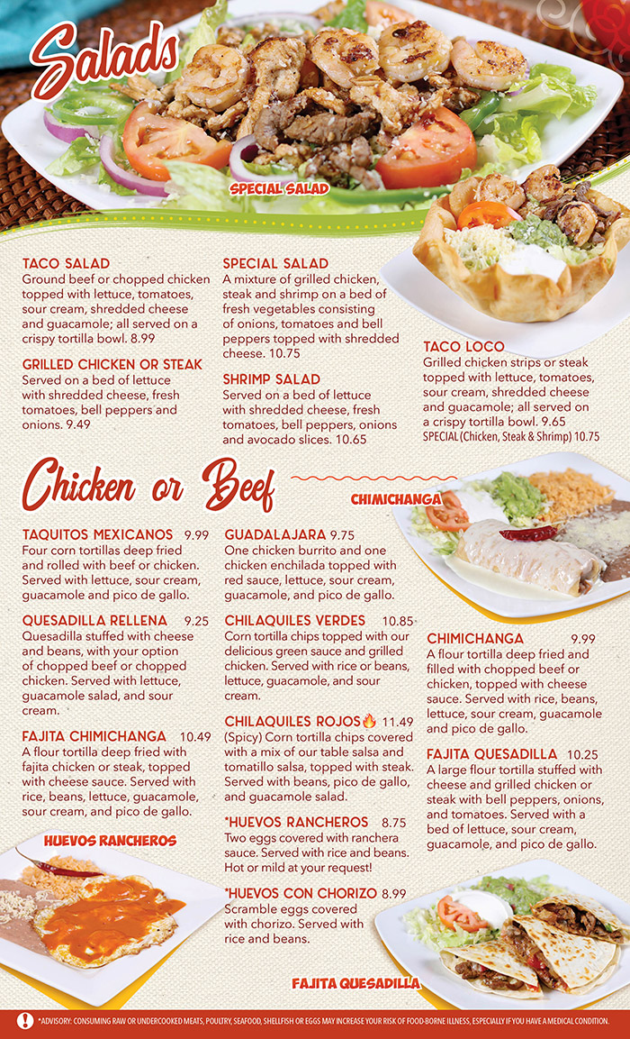 El Patio Mexican Restaurant El Patio Mexican Restaurant Menu - Mexican Menu in Ponca City, OK