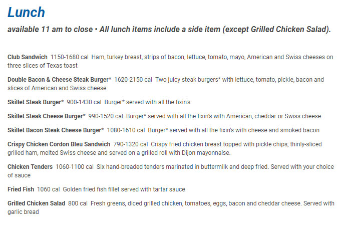 Iron Skillet Iron Skillet Restaurant Menu - American Menu in Reddick, FL