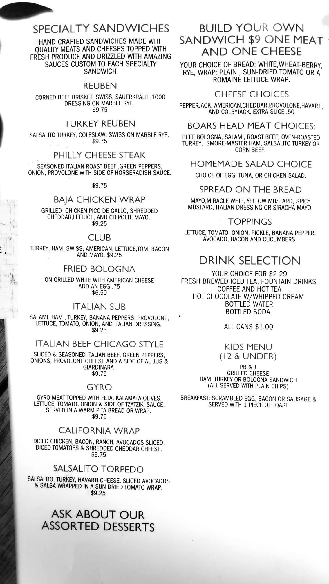 Knobby's Deli Knobbys Deli Menu - Deli Menu in Campbellsville, KY