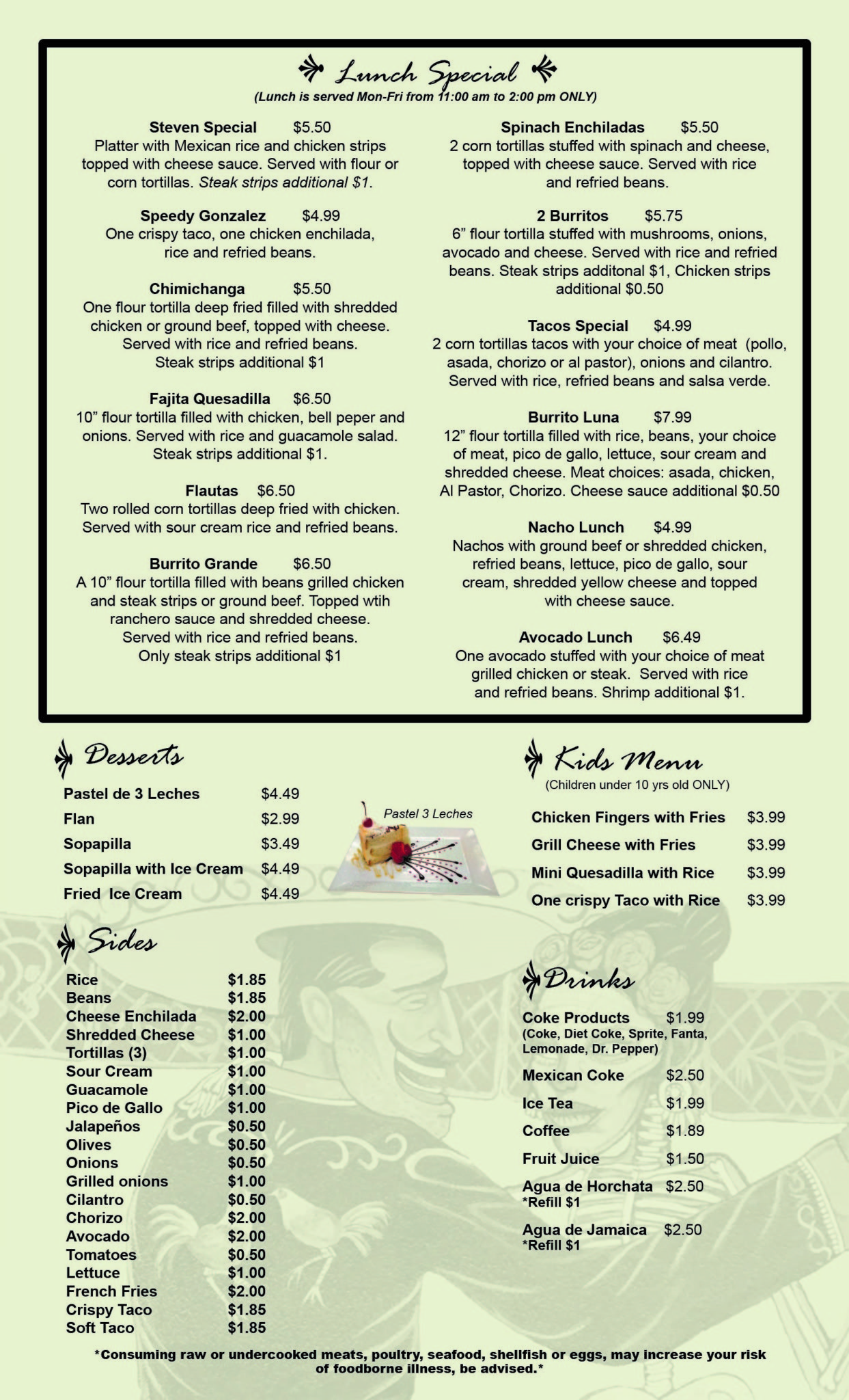 La Media Luna La Media Luna General Menu - Mexican Menu in Fayetteville, AR