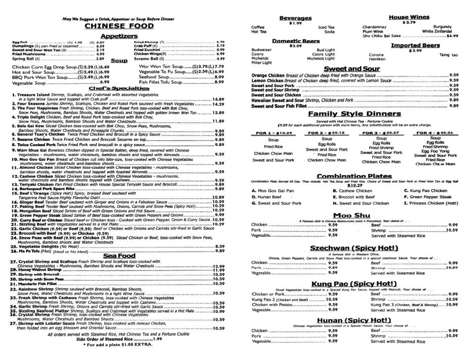 Mandarin Beauty Chinese Restaurant Madarin Beauty Restaurant Menu - American Menu in Holbrook, AZ
