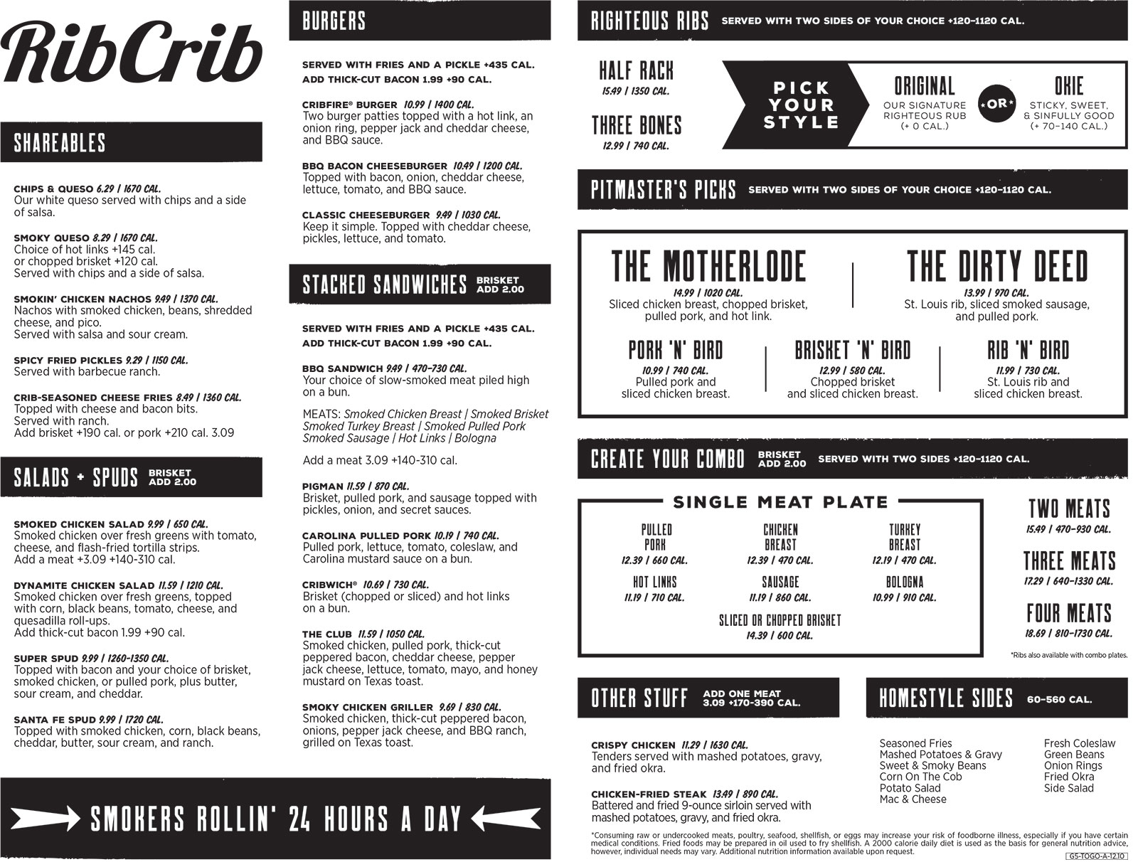 RibCrib BBQ RibCrib BBQ General Menu - BBQ Menu in Grove, OK