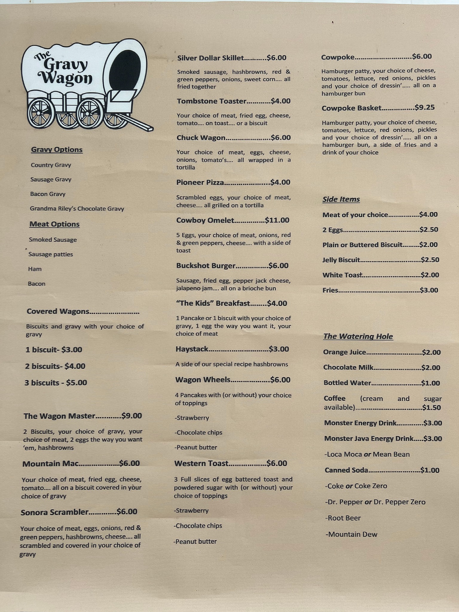 The Gravy Wagon The Gravy Wagon Menu - Food Trucks Menu in Springdale, AR