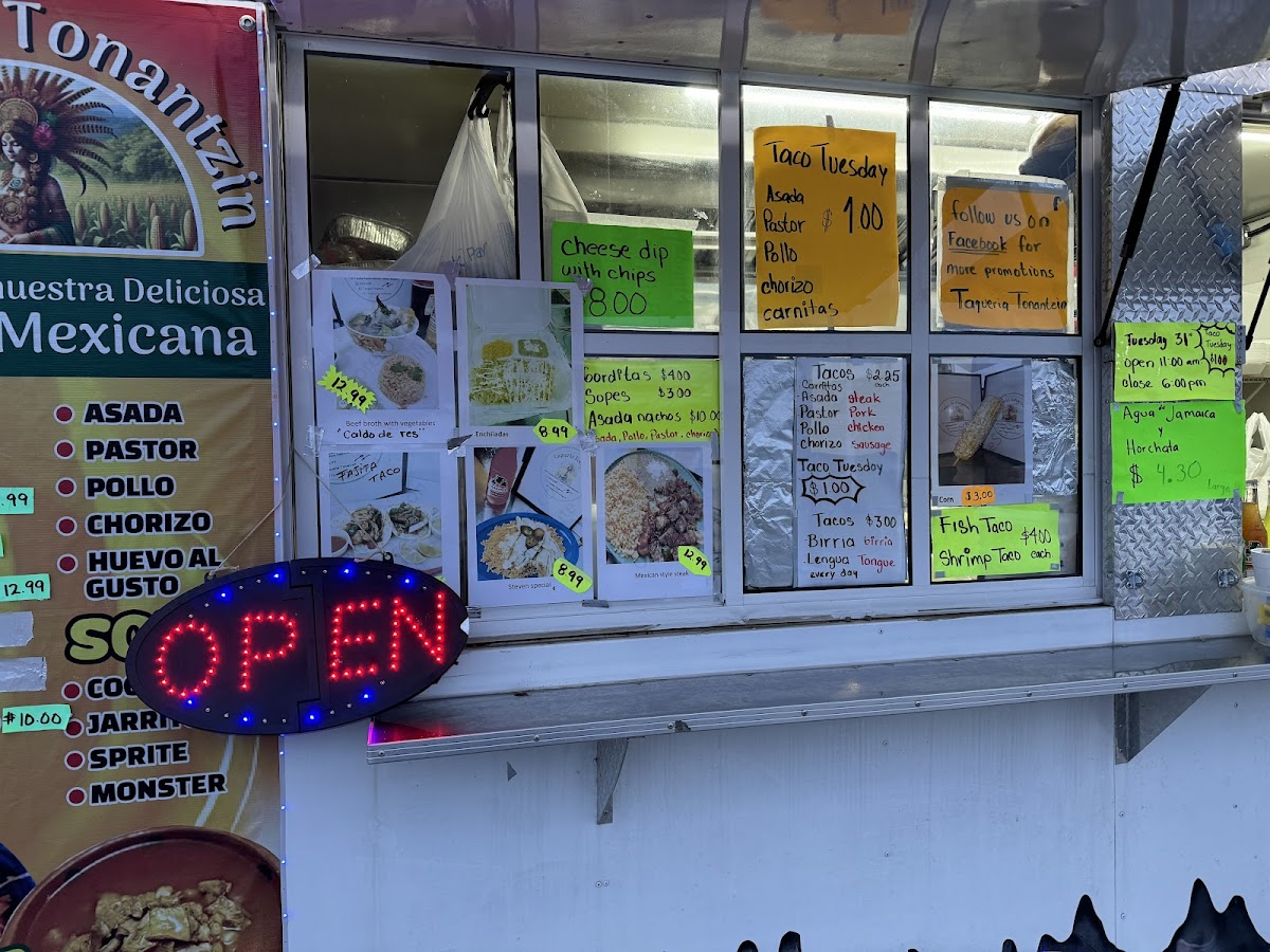 Taquería Tonantzin Taquería Tonantzin General Menu - Mexican Menu in Pea Ridge, AR